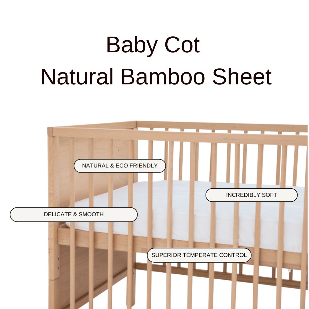Baby Cot Natural Bamboo Sheet - Bedtribe