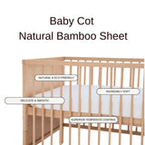 Baby Cot Natural Bamboo Sheet - Bedtribe