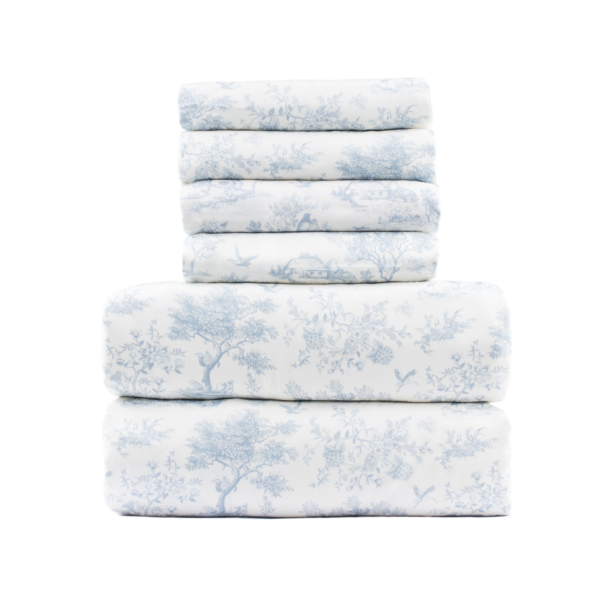 Iced Bamboo Sheets Set (Toile De Jouy) - Preorder - Bedtribe